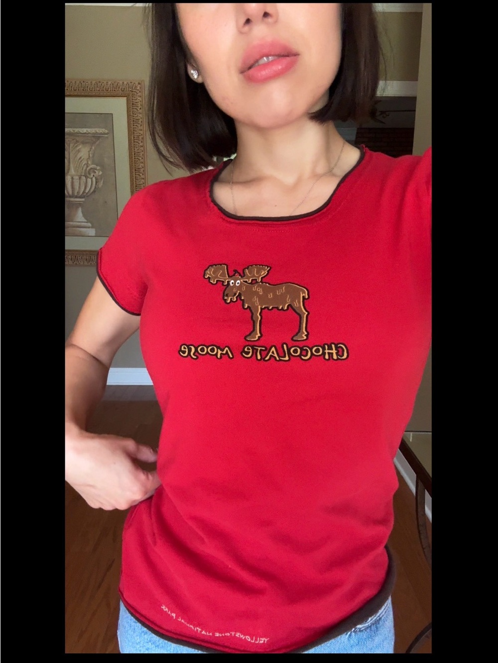 XS Lazy One Chocolate Moose Yellowstone Baby Tee